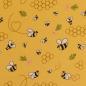 Preview: Baumwolldruck Bienen goldgelb von Swafing
